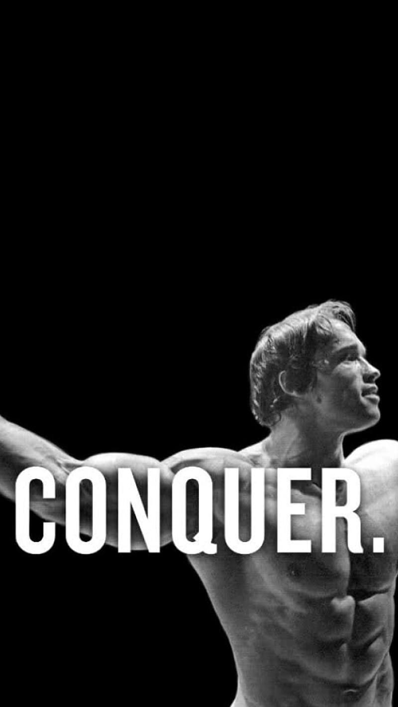 Best Motivation, Conquer, arnold, body builder, gym, HD phone wallpaper |  Peakpx