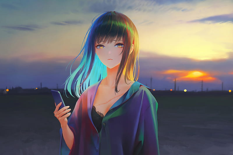 Anime Girl Wallpaper 1366x768 by Raykorn on DeviantArt