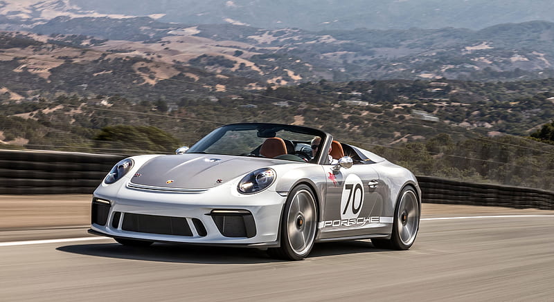 2018 Porsche 911 Speedster Concept at Laguna Seca - Front Three-Quarter , car, HD wallpaper