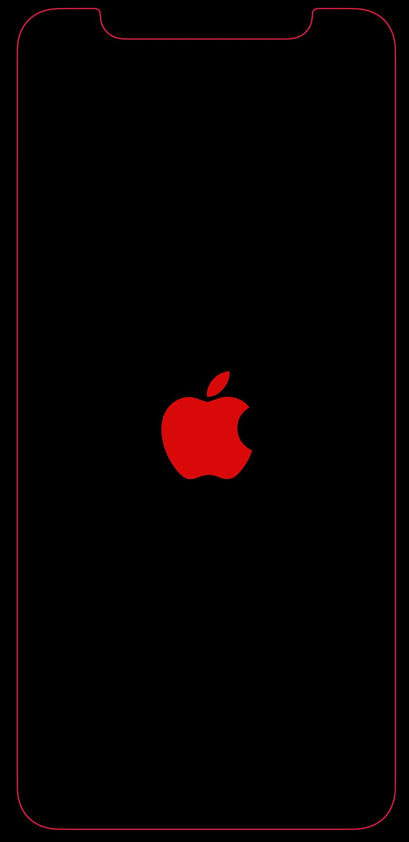 iphone x edge, iphone x, red, HD phone wallpaper