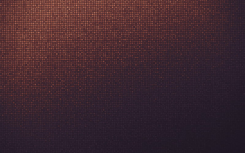 mosaic, dots, pattern, background, orange, dark, HD wallpaper
