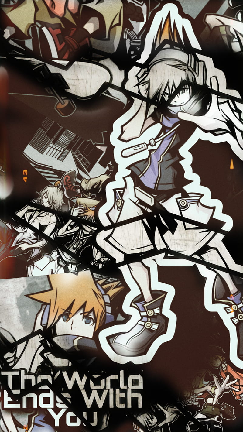 The World Ends With You, video games, anime, Nintendo DS, RPG, Square Enix, Nintendo, Nintendo Switch, collage, HD phone wallpaper
