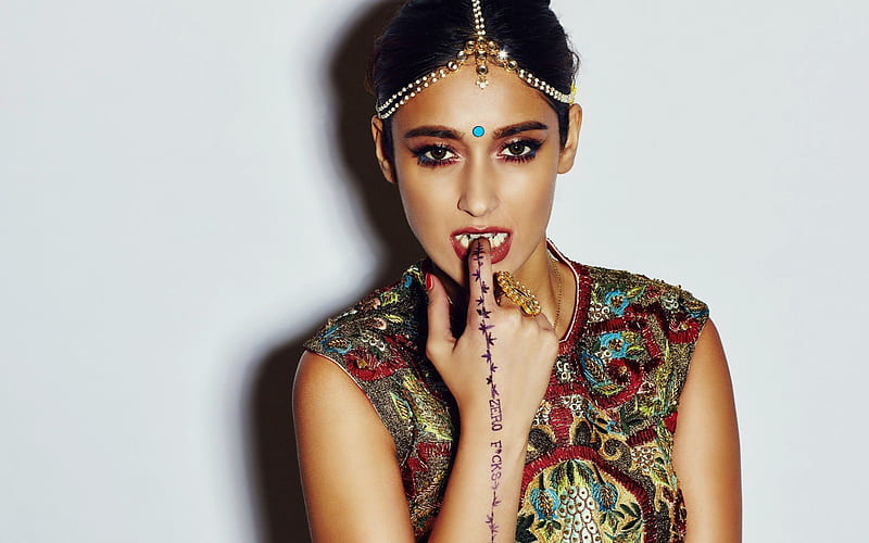 Ileana Dcruz, Indian actress, portrait, makeup, brunette, HD wallpaper