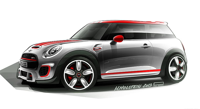 2013 MINI John Cooper Works Concept - Design Sketch , car, HD wallpaper