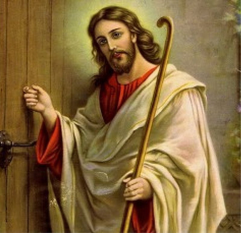 Jesus knocks the door, christ, jesus, love, shepherd, god, door, HD wallpaper