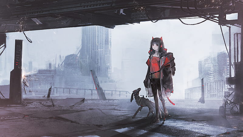 Wallpaper anime girl, cyberpunk, Girls #25417