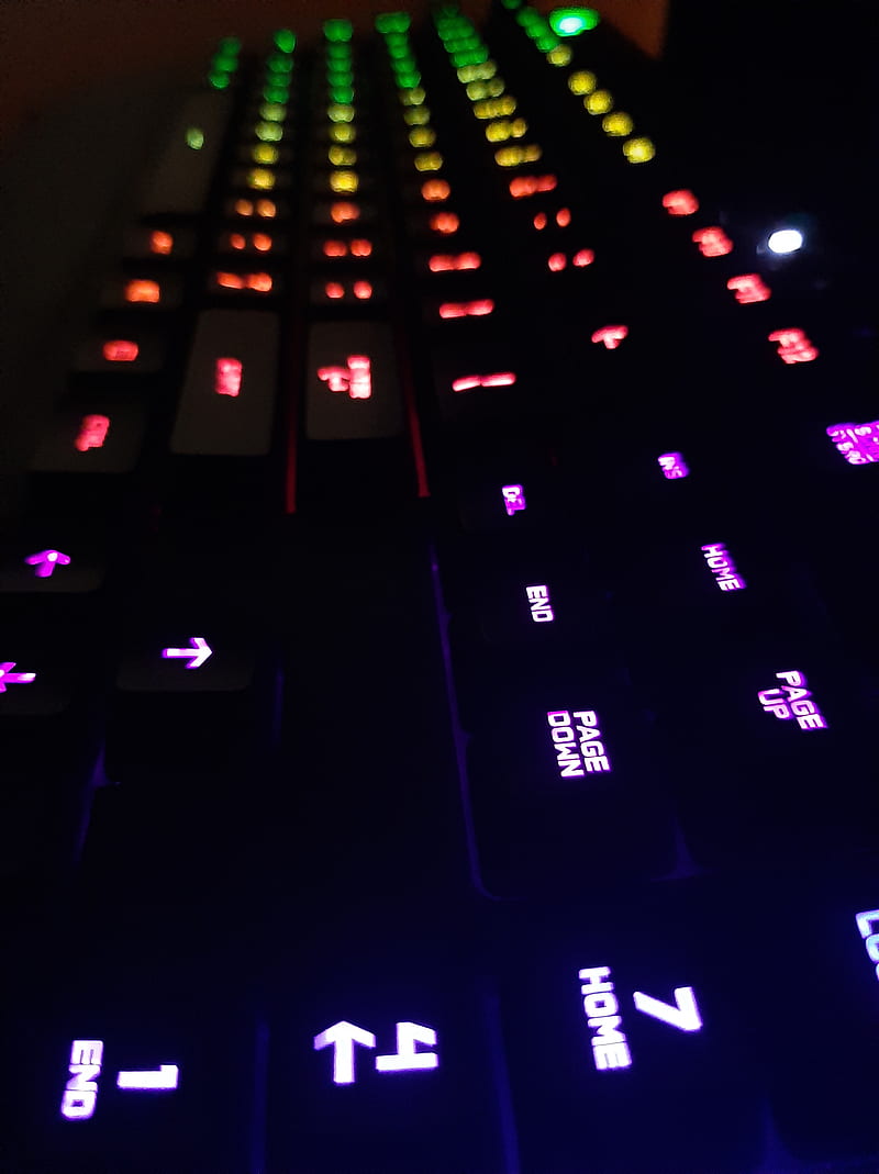 RGB Gaming Keyboard, rgb, vibrant, HD phone wallpaper