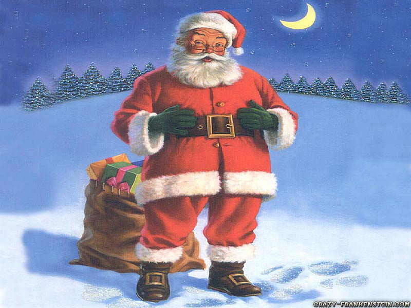 jolly saint nick, holidays, santa, christmas, xmas, HD wallpaper