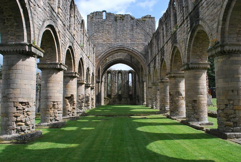 Buildwas Abbey, Shropshire England, castles, abbey, medieval, buildwas, HD wallpaper