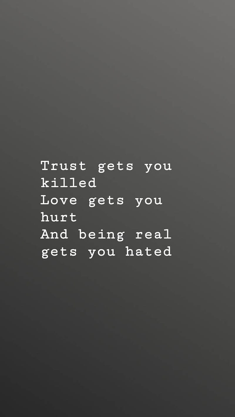 Trust, quotes, sad, HD phone wallpaper | Peakpx