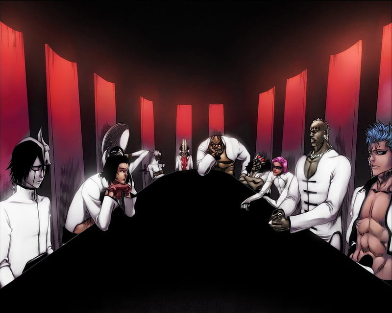 All of the Espada, bleach, red, grimjaw, ulquiorra, hollows, white, espada, HD wallpaper