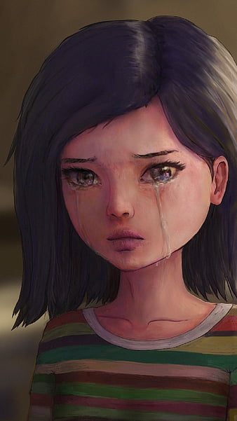 realistic sad face drawing