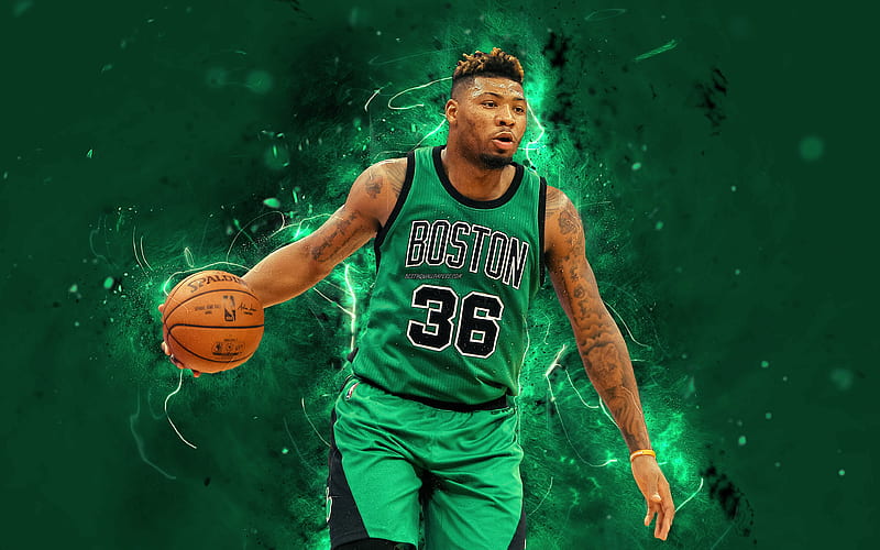 Download Marcus Smart Glances To Other Members Wallpaper