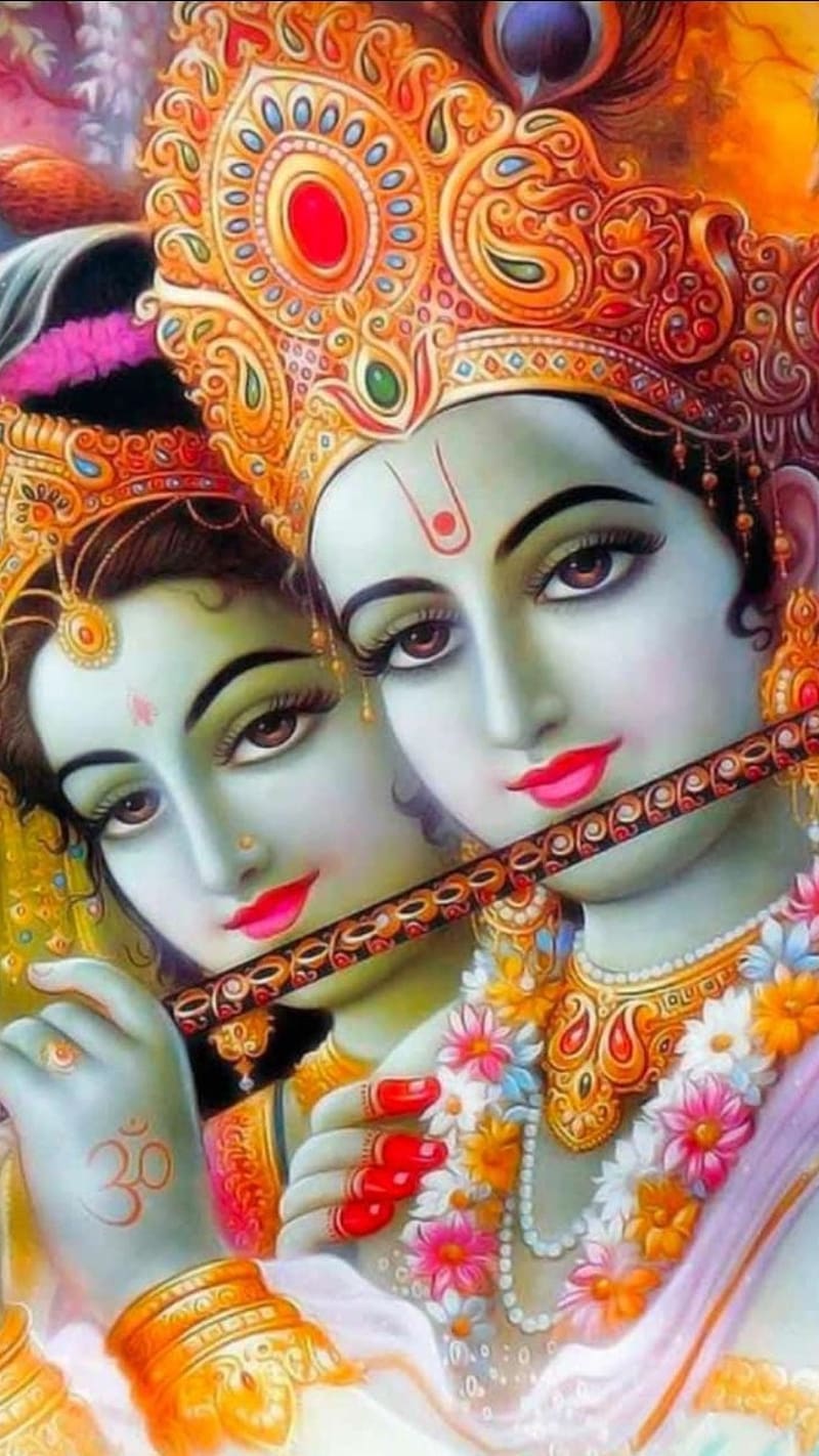 Radha Krishna Ji, Face Closeup, lord, god, kanha, playing flute, HD phone  wallpaper | Peakpx