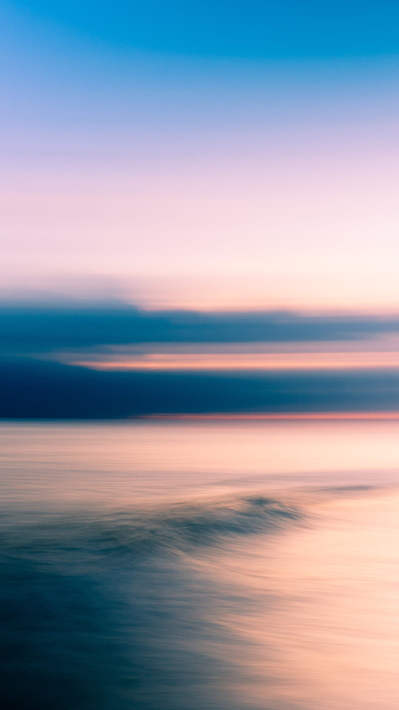 ocean, horizon, sunset, water, sky, HD phone wallpaper