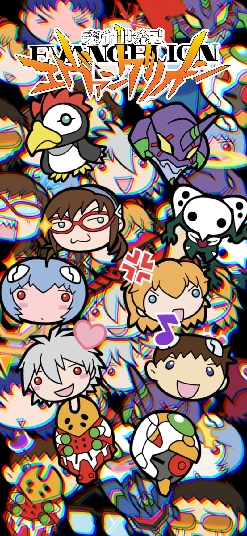 Evangelion Collage Evangelio Sd Shinji Asuka Neon Genesis Evangelion Rei Hd Phone Wallpaper Peakpx