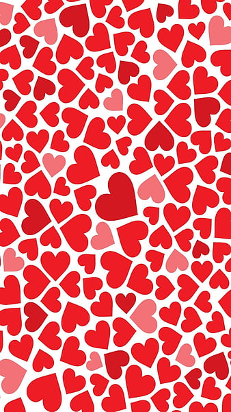 Seamless Pattern With Red Hearts Romantic Creamy Peach Background For  Textile Wallpaper Fabric Design Vector Illustration Stock Illustration   Download Image Now  iStock