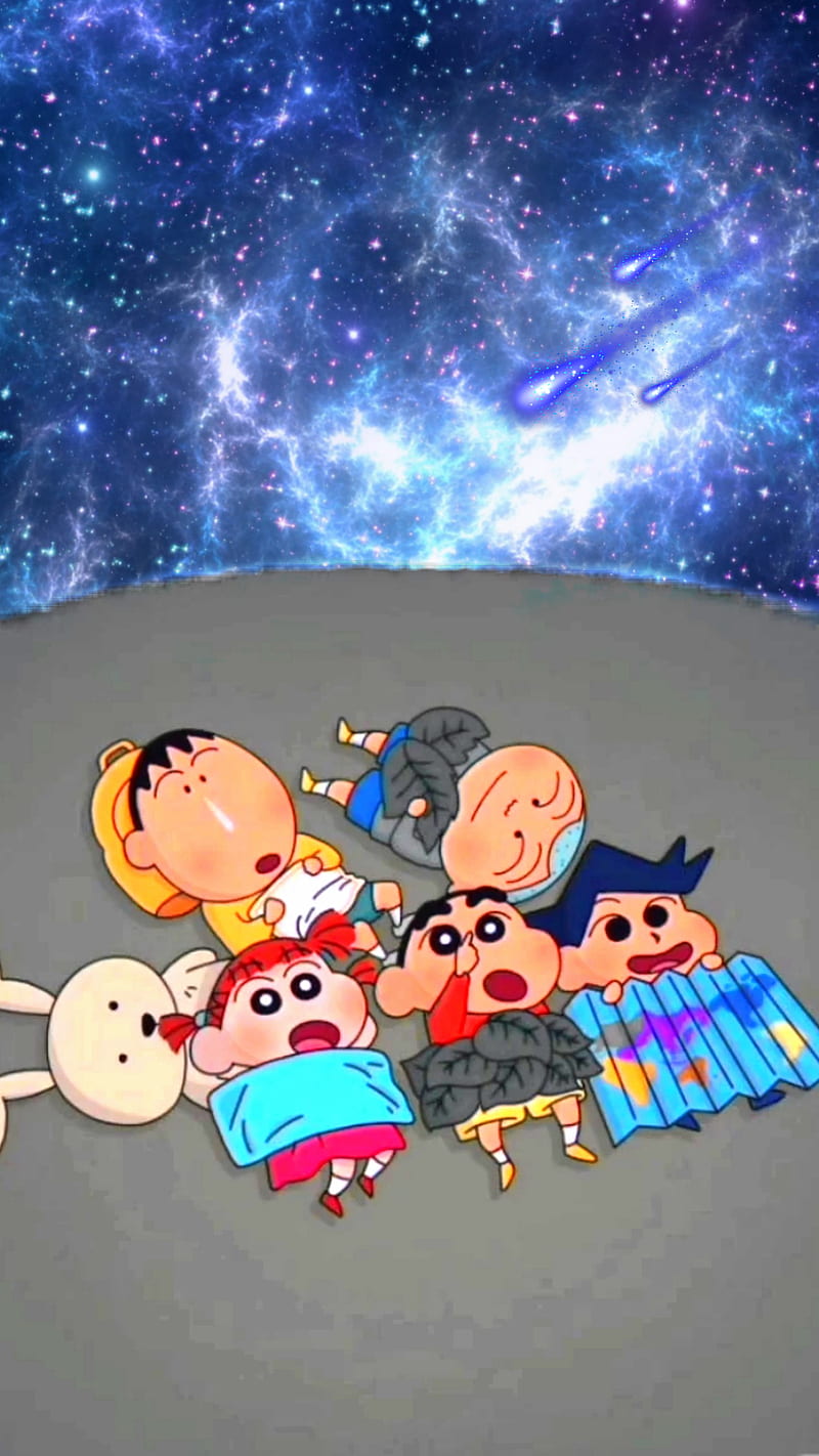 SHINCHAN, super, moon, cartoon, universe, theme, galaxy, anime, friends, HD  phone wallpaper | Peakpx