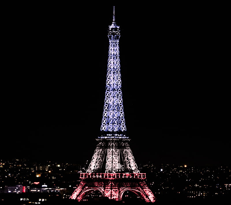 Eiffel tower, black, eiffel, france, night, paris, tower, HD wallpaper