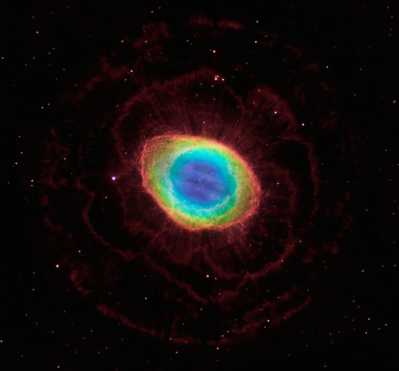 ring nebula, colors, forma, form, true, HD wallpaper