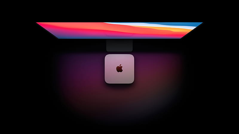 Apple Mac Wall, desenho, display, glow, ios, macos, mobile, super, vibrant, HD wallpaper