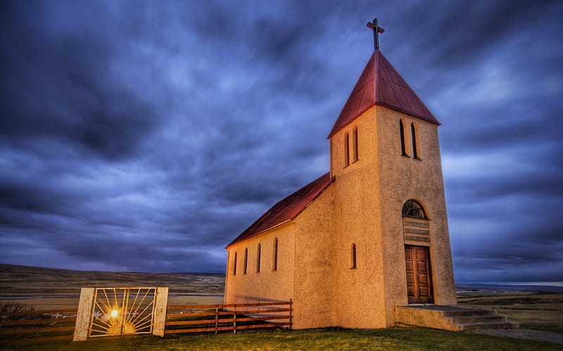The Abaondoned Church on the Icelandic Tundra, HD wallpaper