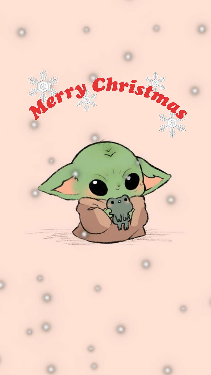 Baby Yoda Christmas, baby yoda, bonito, cool, cute, drawing, merry ...