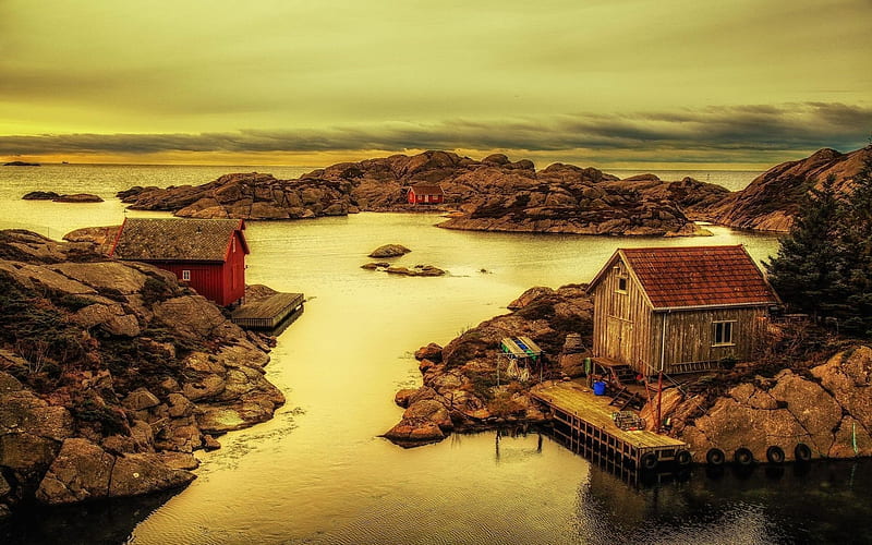 rogaland, fishing village, norway, HD wallpaper