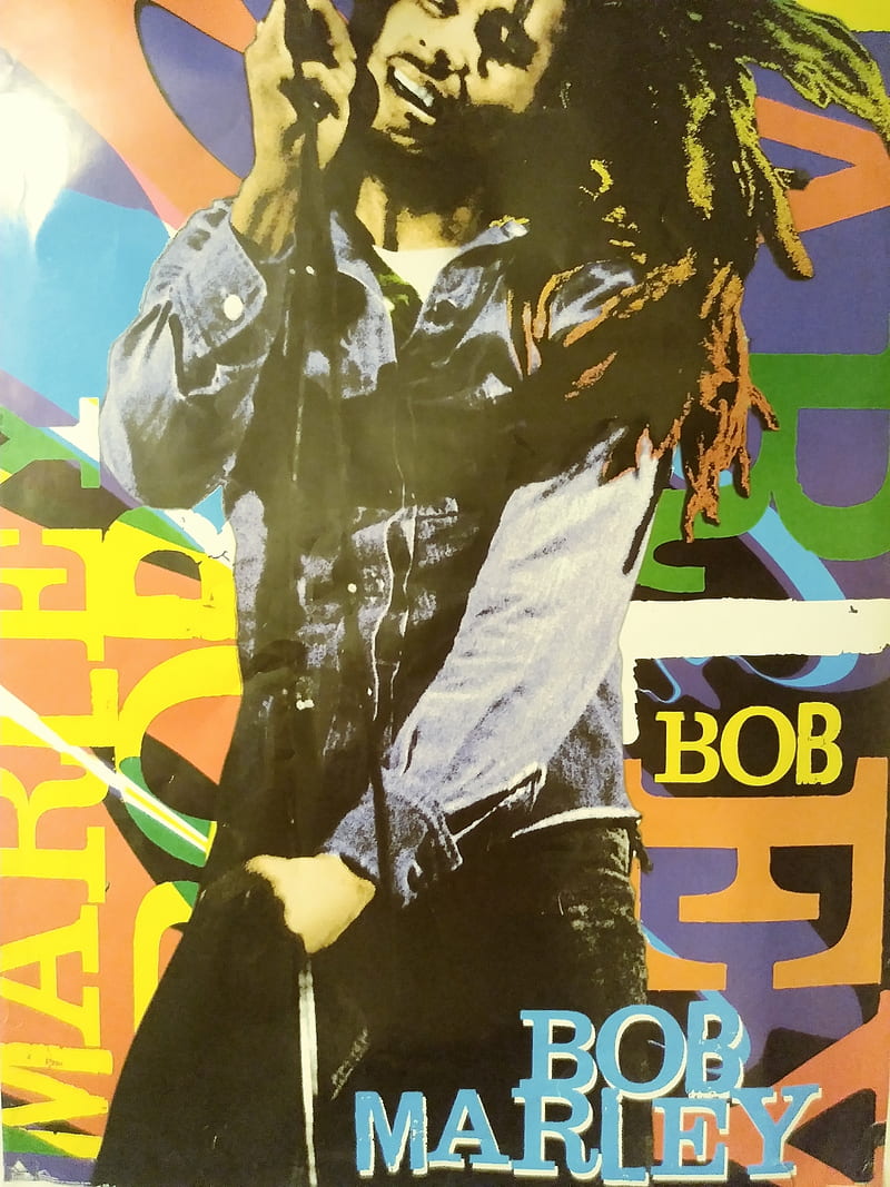 Bob marley, blue, green, love, purple, rasta, red, yellow, HD phone wallpaper