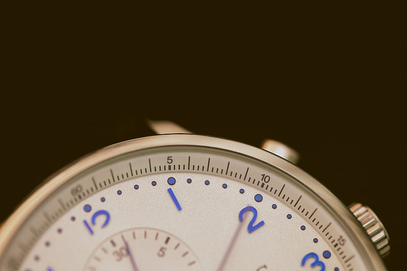 closeup of gray chronograph watch, HD wallpaper