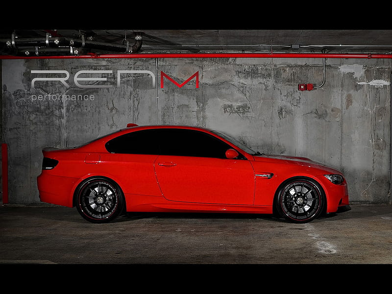Renm BMW, red, bmw, m3, agitator, custom, renm, e92, HD wallpaper