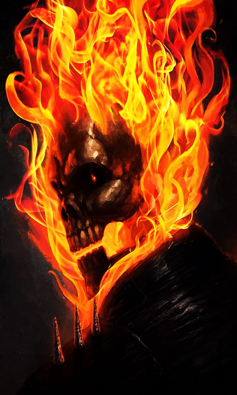 Ghost Rider, fire, HD phone wallpaper | Peakpx