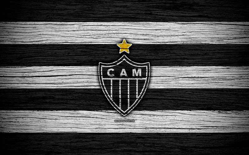 Atletico Mineiro, brazil, club, emblem, logo, mg, wooden, HD wallpaper