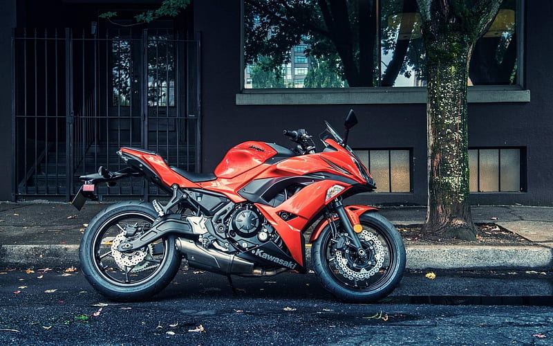 Kawasaki Ninja 650R, superbikes, red Kawasaki, HD wallpaper