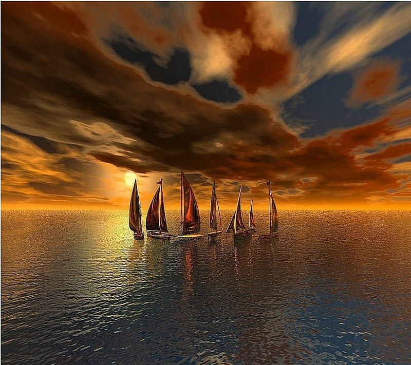 Sailingships, HD wallpaper