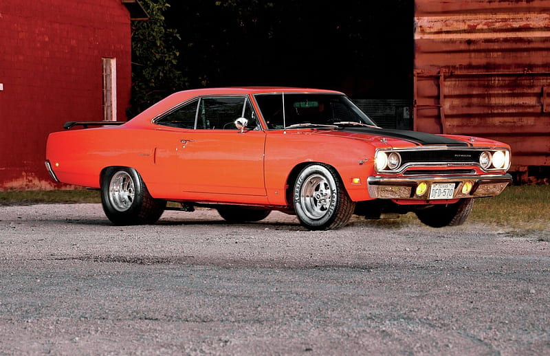 1970-Plymouth-Road-Runner, Classic, 1970, Orange, Muscle, HD wallpaper