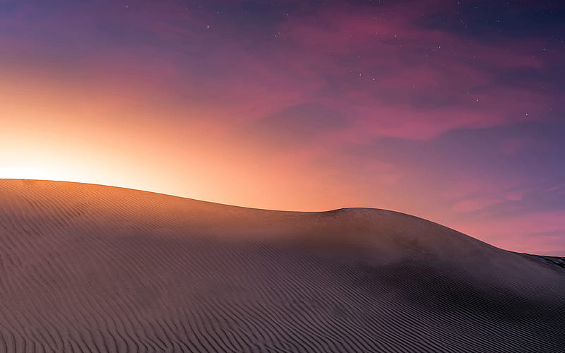 Desert Dunes Sunset Beautiful Nature Landscape, HD wallpaper