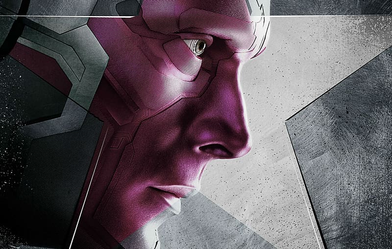 Paul Bettany, Captain America, Movie, Superhero, Vision (Marvel Comics), Captain America: Civil War, HD wallpaper