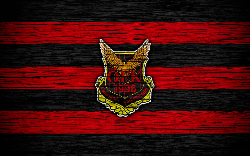 Ostersunds FC Allsvenskan, soccer, football club, Sweden, Ostersunds, emblem, wooden texture, FC Ostersunds, HD wallpaper