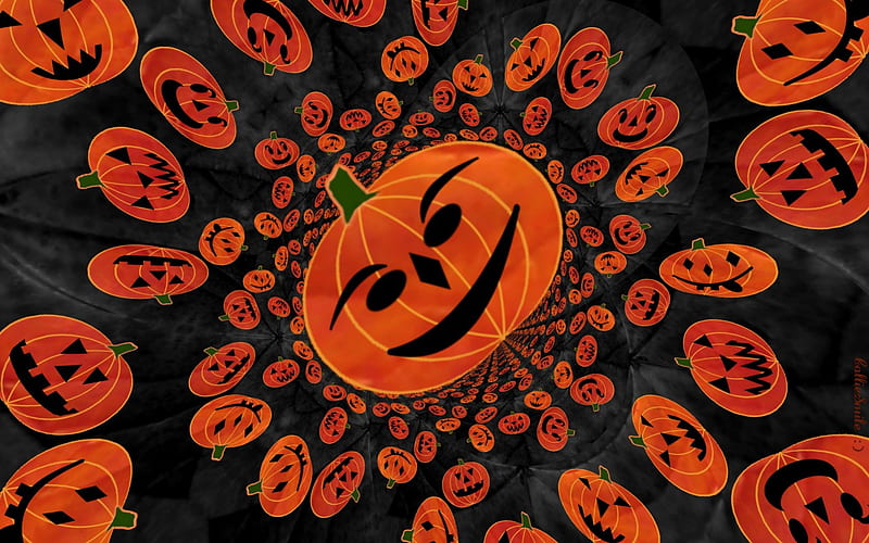 Halloween Jack-O-Lantern Jubilee, Ha11oween, trick or treat, orange, holiday, halloween, black, american holiday, jack-o-lantern, pumpkin, fractal, party, all hallows eve, spooky fun, pumpkins, celebrate, HD wallpaper