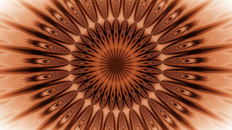 Brown Circle Art Fractal Aesthetic Brown Aesthetic, HD wallpaper
