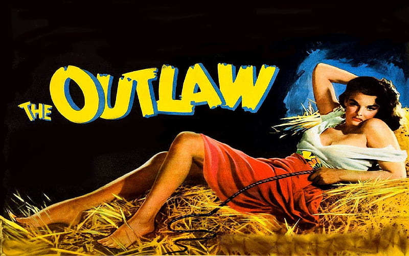 The Outlaw, female, westerns, fun, rope, hay, women, cowgirls, famous, movies, girls, outlaws, actors, HD wallpaper