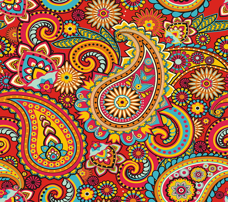 Paisley Abstract, abstract, art, colorful, desenho, floral, mix, paisley, pattern, HD wallpaper