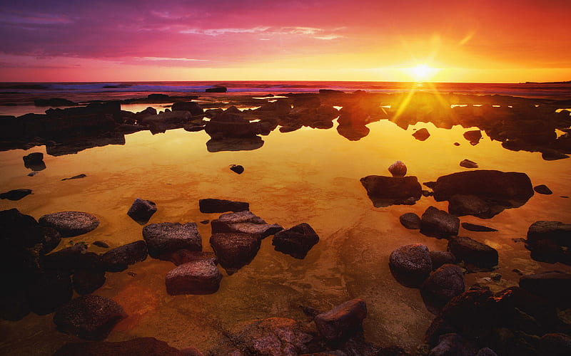 Sunset Beach-the worlds nature graphy, HD wallpaper