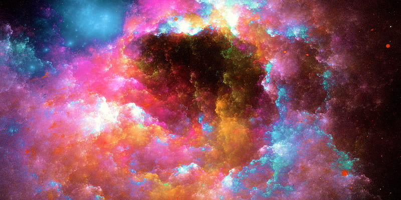 Colorful Nebula Digital Art , nebula, colorful, digital-universe, HD wallpaper