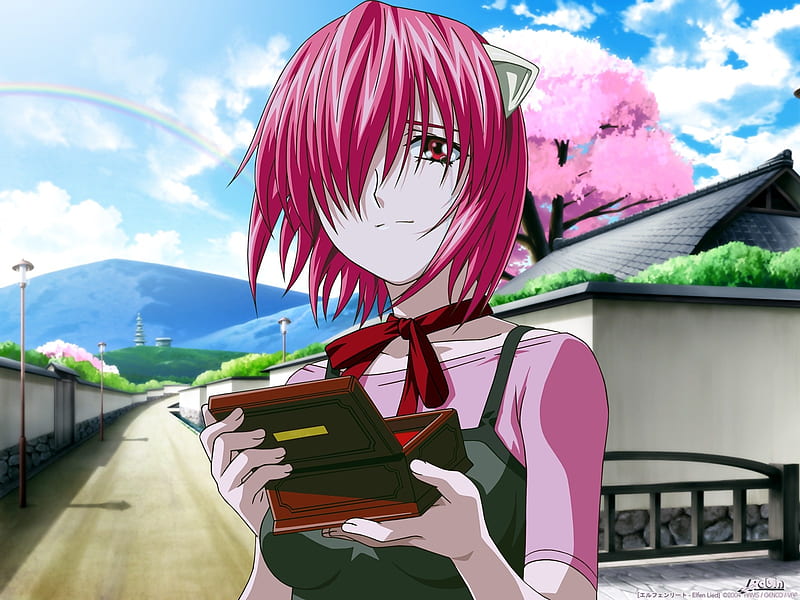 Elfin Lied, gory, girl, anime, HD wallpaper