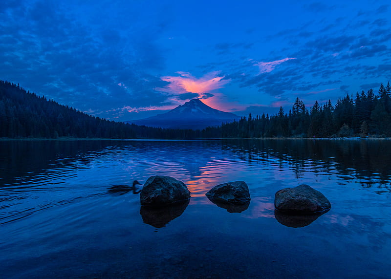 Sunset Reflection In Lake, HD wallpaper