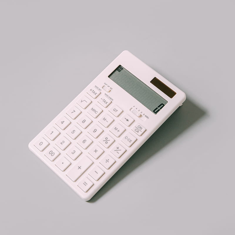 white calculator on white table, HD phone wallpaper
