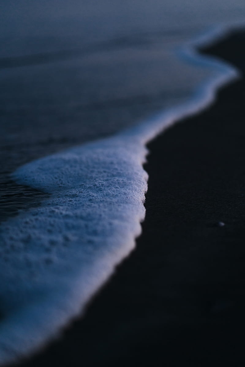 wave, foam, beach, water, HD phone wallpaper