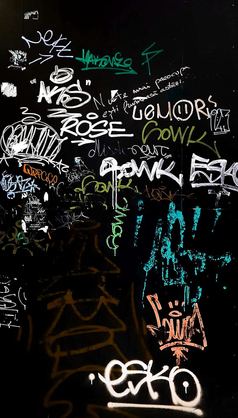 Graffite wall, happy, mind, HD phone wallpaper